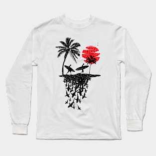 Summer Surf island Long Sleeve T-Shirt